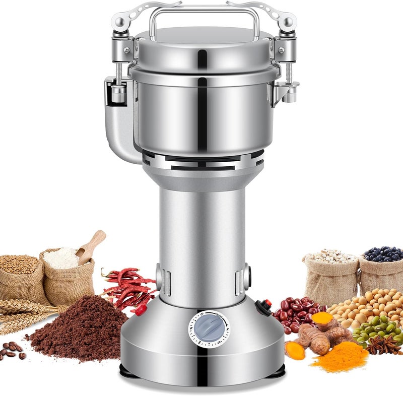 LEEVOT Grain Mill 300g Commercial Spice Grinder Electric 1200W Stainless Steel Pulverizer Dry Grinders for Grinding Wheat, Oats, Corn, Pepper, and Coffee Beans – Grinder for Kitchen. - Image 1